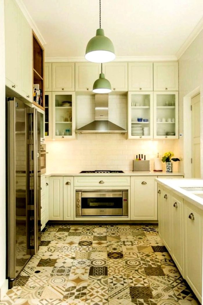 scandinavian style beige kitchen
