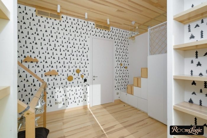 design of a kids' room for a boy in scandi style