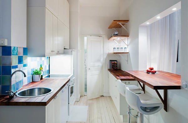 scandinavian style combined kitchen