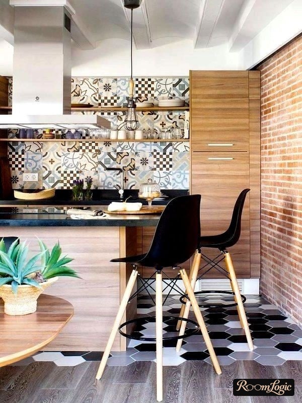 scandinavian style kitchen interior photo