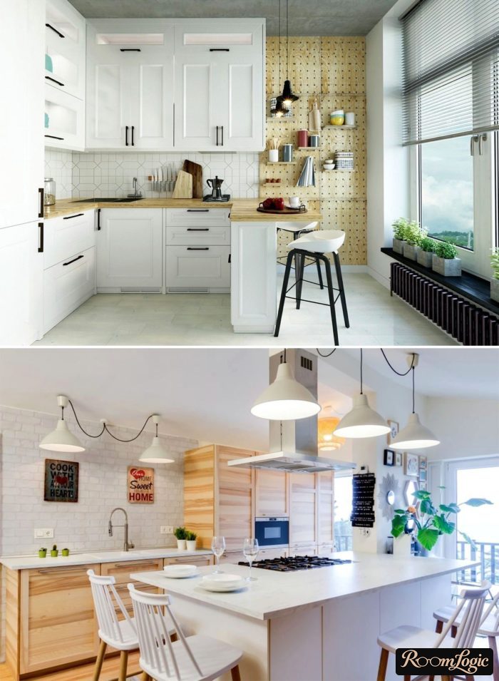 scandinavian style studio kitchen photo