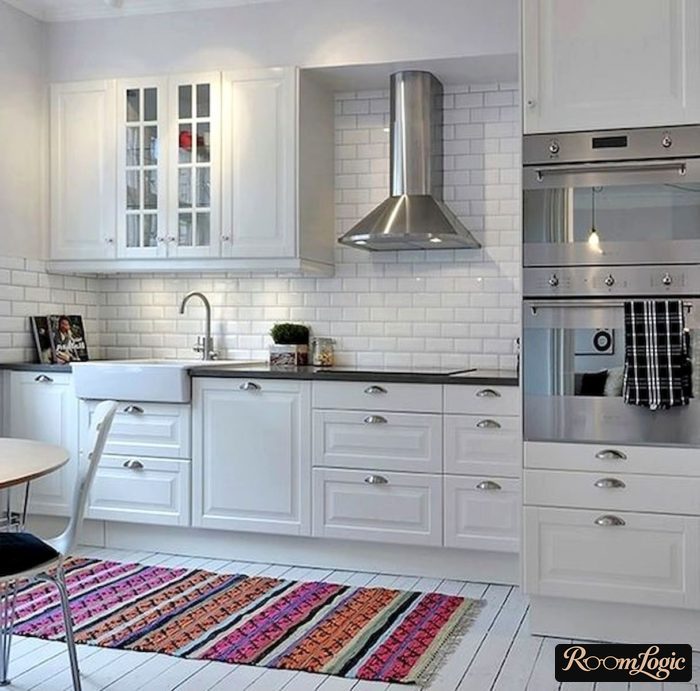 scandinavian style white kitchen