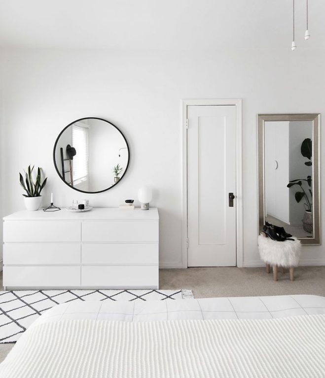 scandinavian styled bedroom