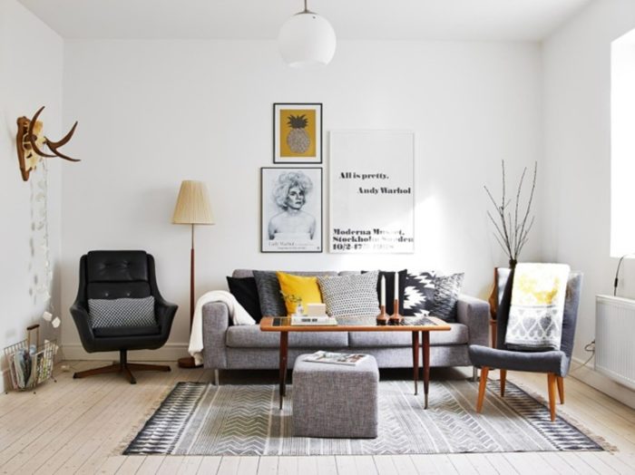 scandinavian styled living room
