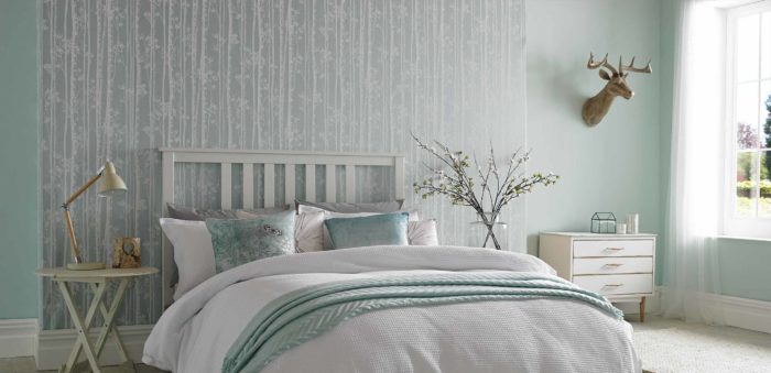 sero-grey-blue wall paper for bedroom