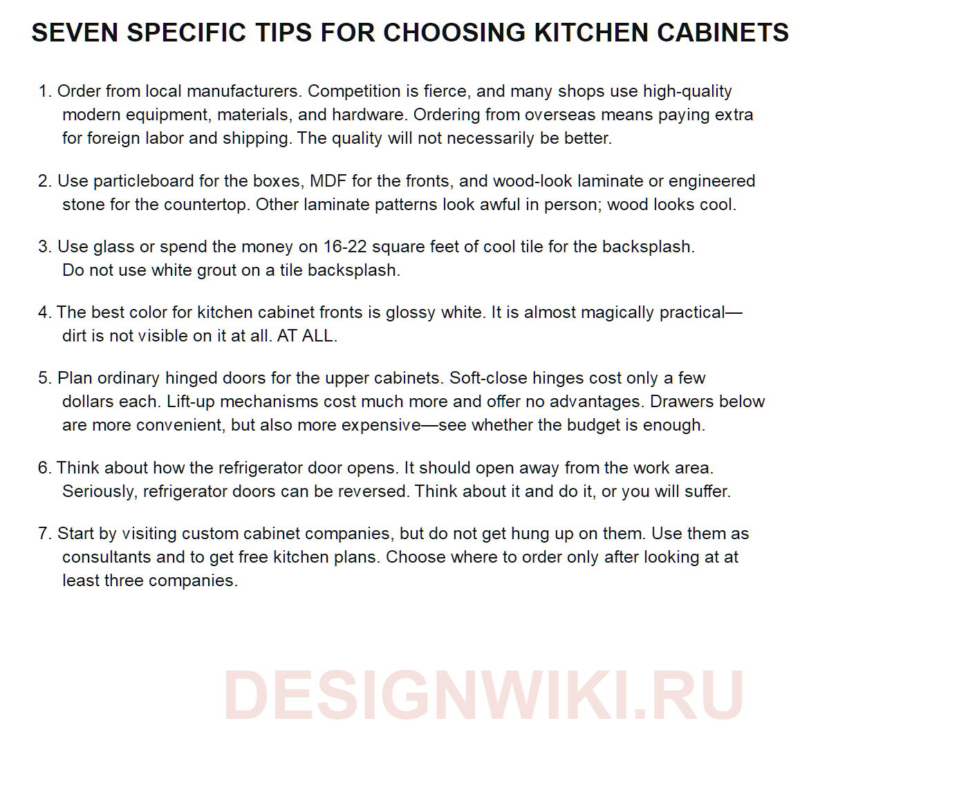 7 tips for choosing kitchen cabinets