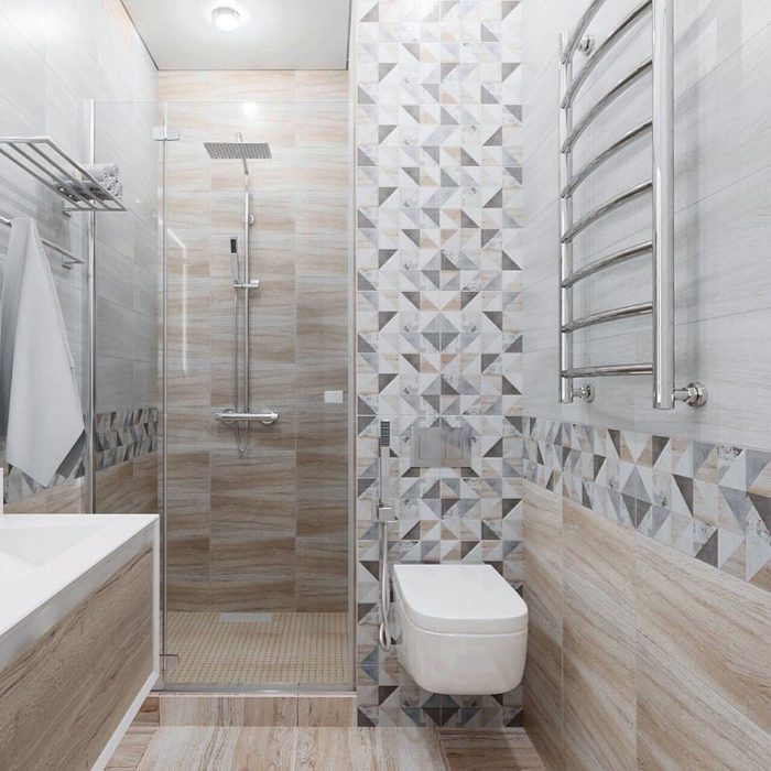 shower and toilet in scandi style