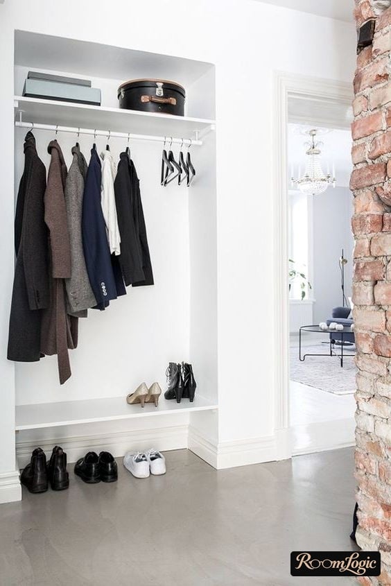 simple budget entryway design