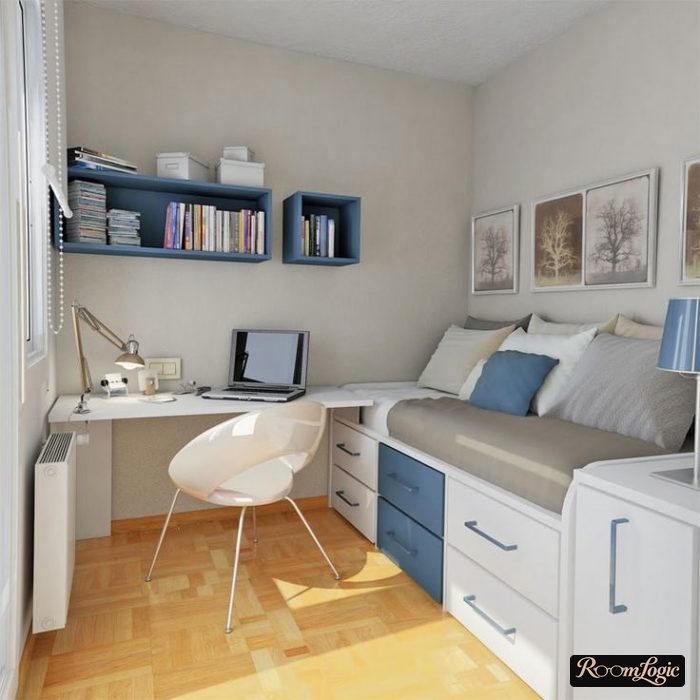 simple design kids' room for teenage boy
