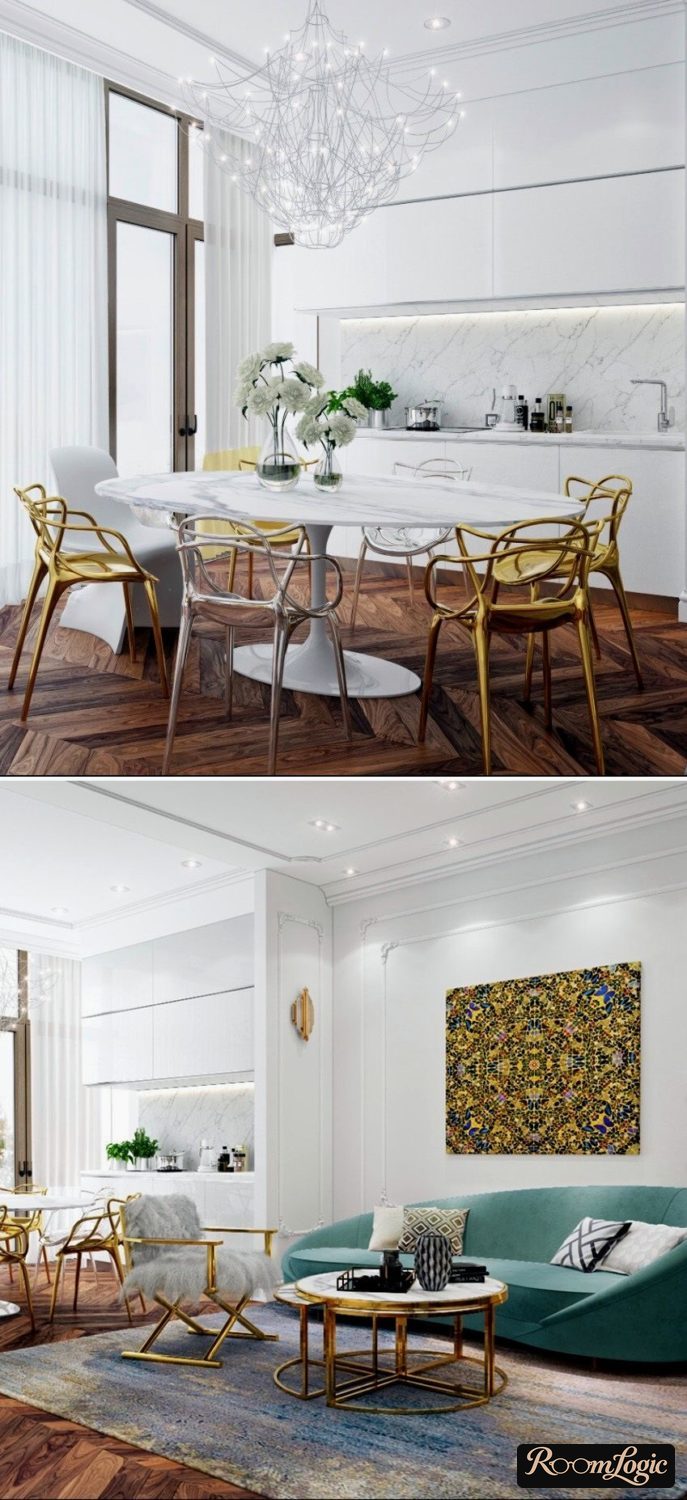 simple kitchen design with expensive decor and furniture