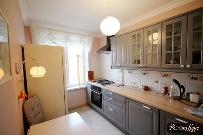 simple kitchen interior in neoclassical style