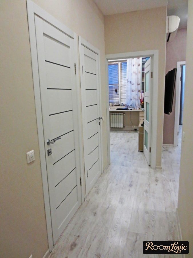 simple modern design hallway in apartment