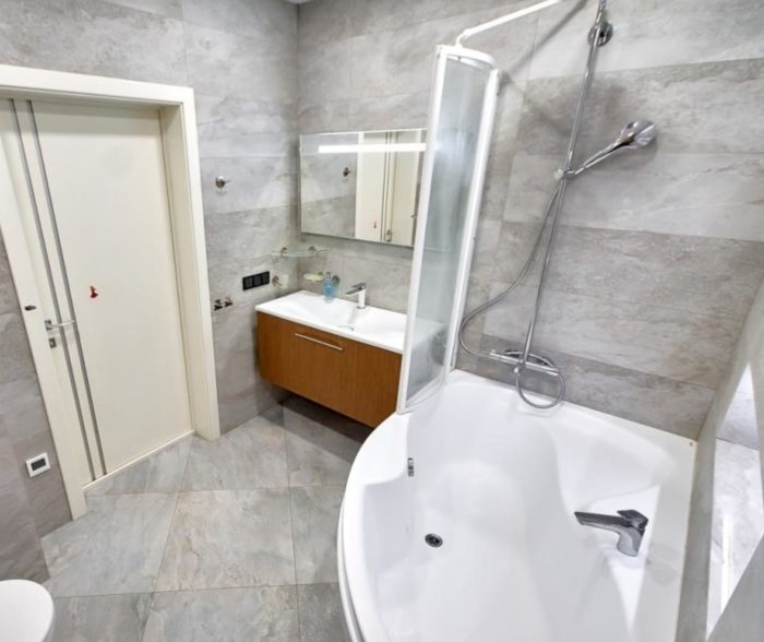 slate in the bathroom with a toilet