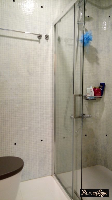 sliding glass doors in shower enclosure