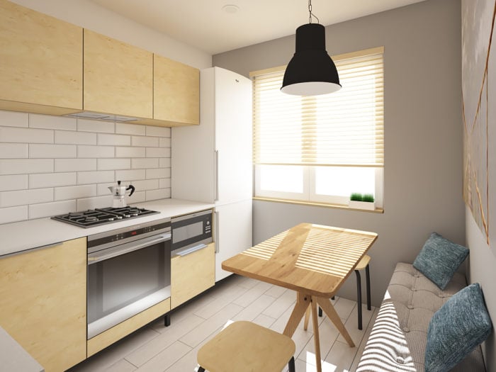 small 85 square feet kitchen