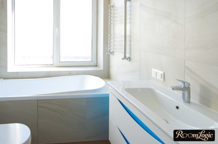small bathroom with a window