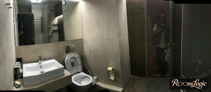 small loft-style bathroom
