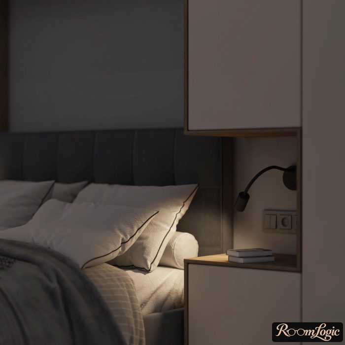 small loft-style bedroom