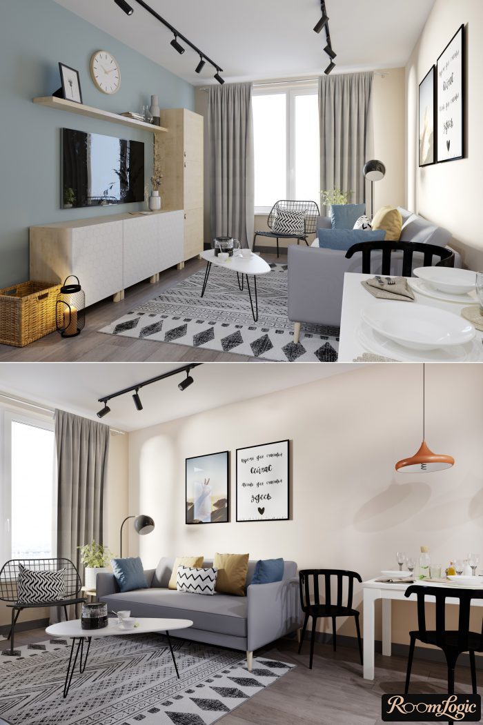 small scandinavian living room