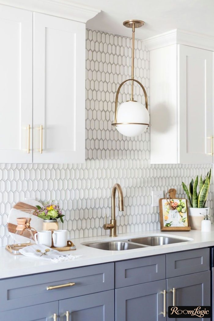 small tile on the kitchen backsplash