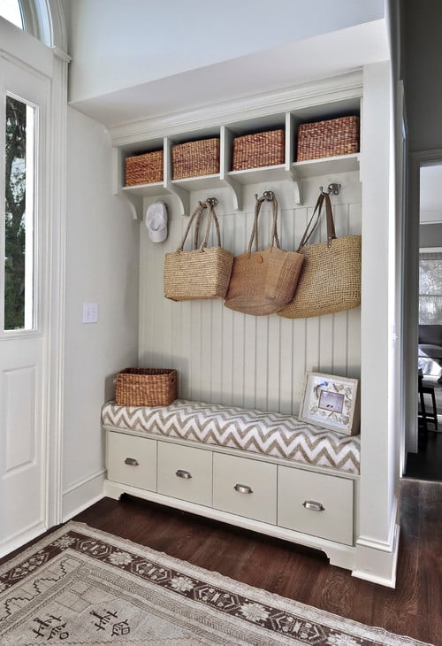 sofa bench in closet