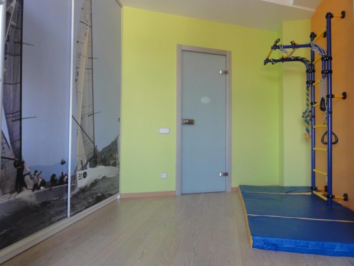 sports corner in boys' room