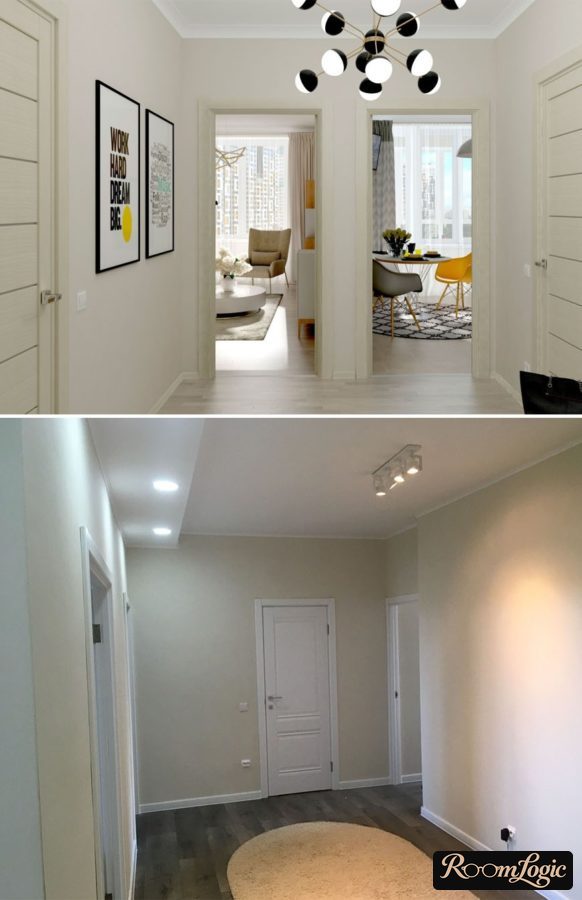 square hallway in apartment