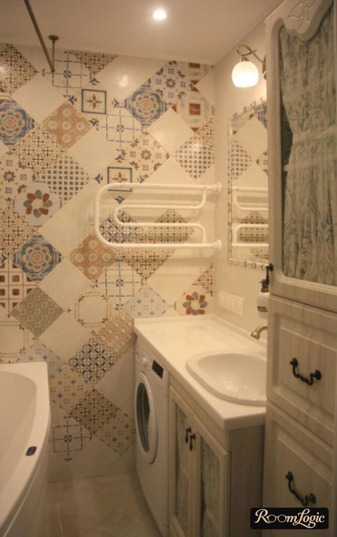 stylish budget bathroom renovation in a tiny apartment bathroom