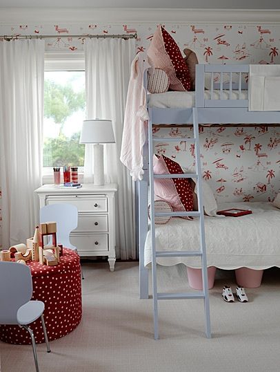stylish interior for kids' room for two girls