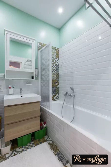 stylish interior of a small bathroom