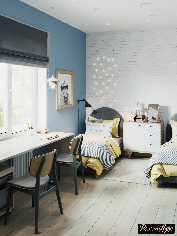 stylish kids' room in scandi style