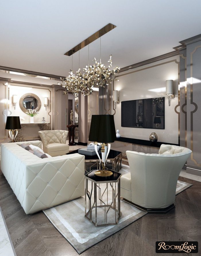 stylish modern art deco living room