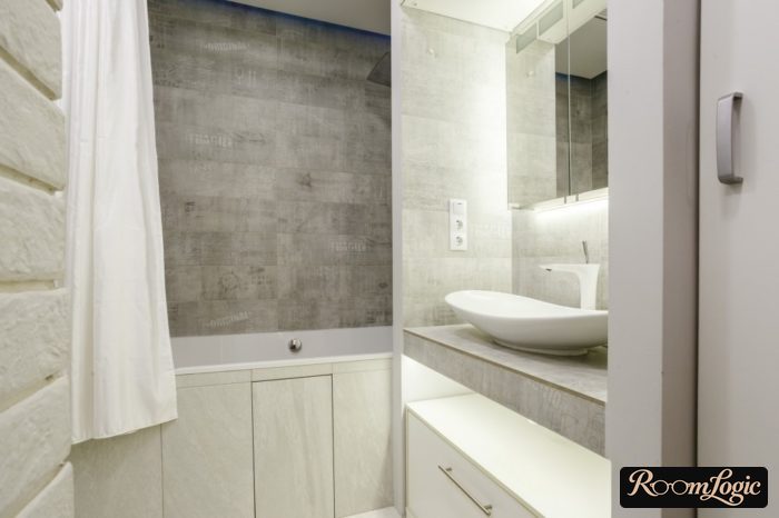 stylish modern design of small bathroom