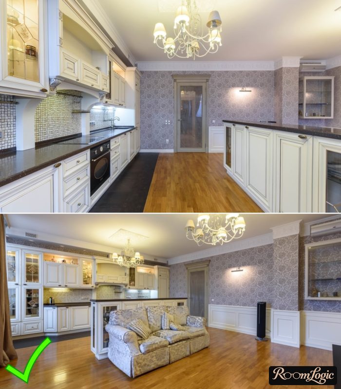 stylish washable wallpapers in modern classic style on the kitchen