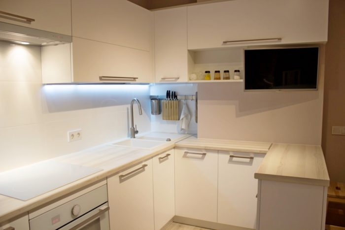 stylish white kitchen by design project