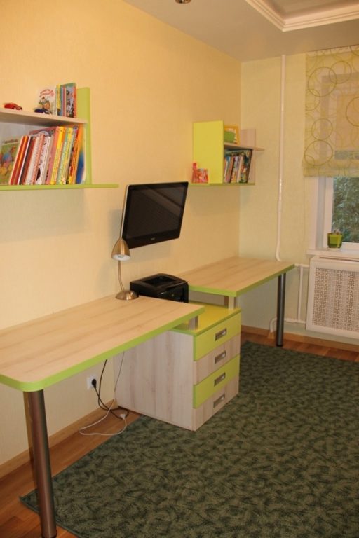 table for two children in kids’ room