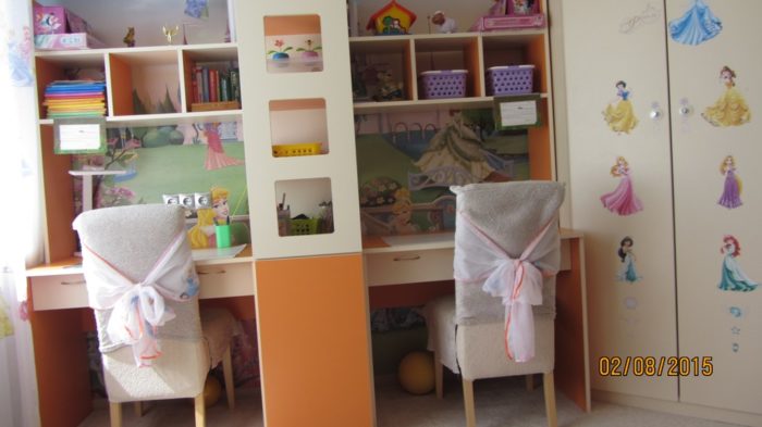 table for two girls in kids' room