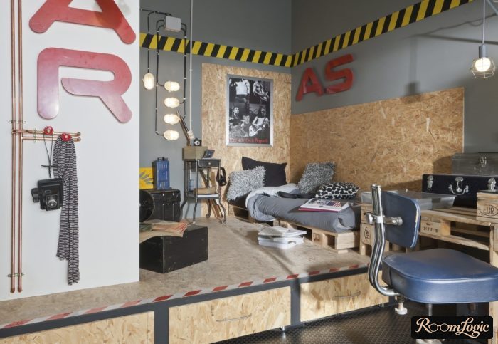 teen boy loft style room