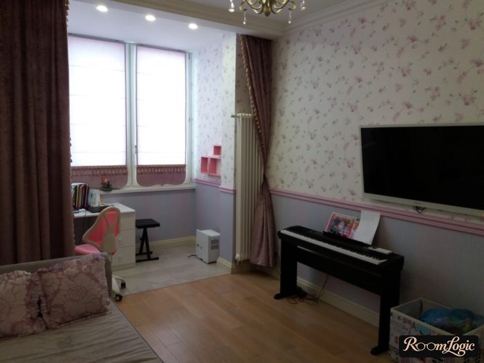 teen girl room combined with balcony