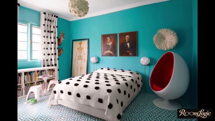 teen girl room in pop art style