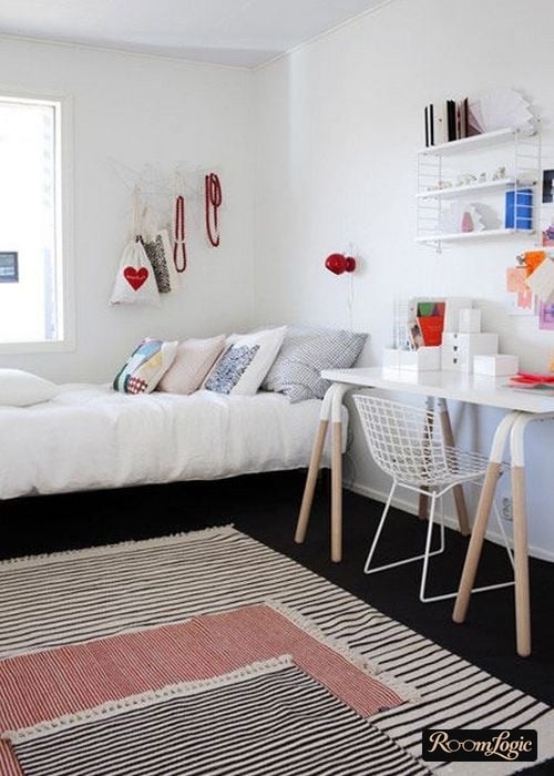 teen girl's minimalist room