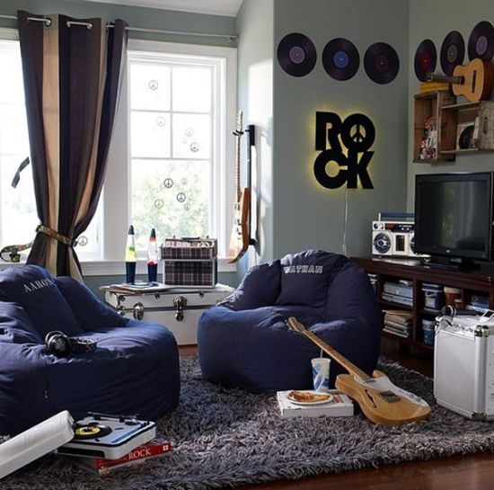 teen guitarist's room