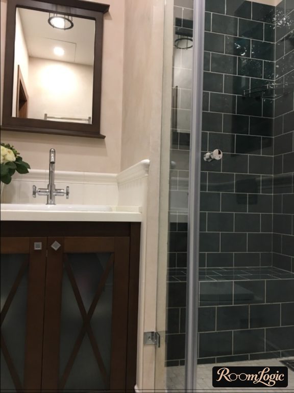 tile and mosaic shower enclosure