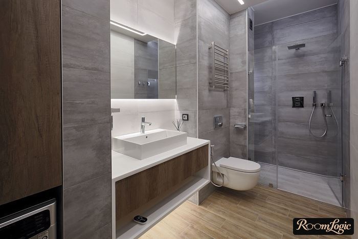 tile finish in modern style for bathroom