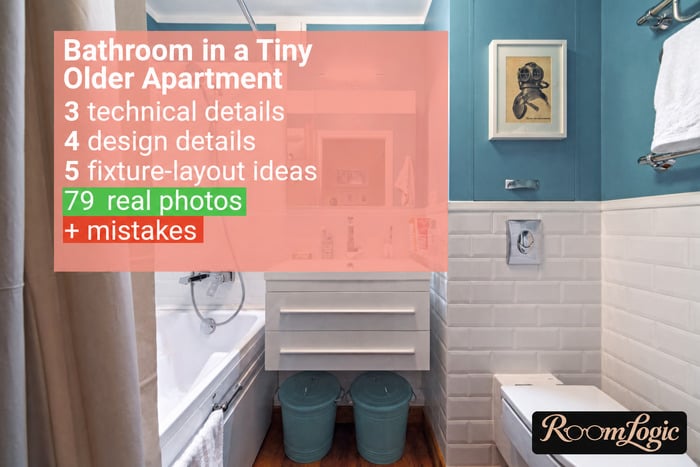 Tiny apartment bathroom design