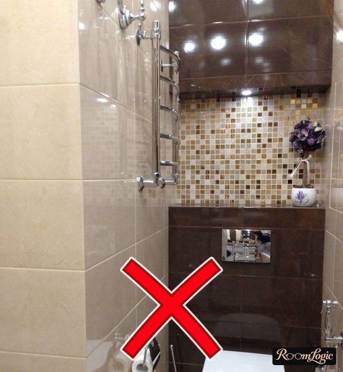 toilet with towel warmer