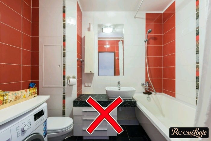 too bright design small bathroom