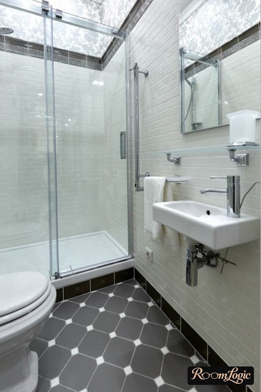 transition strip in shower