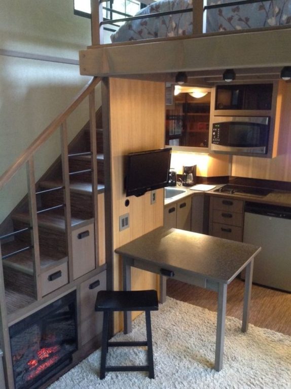 Two-level apartment in the constructivist style