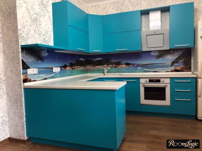 U-shaped kitchens in modern style